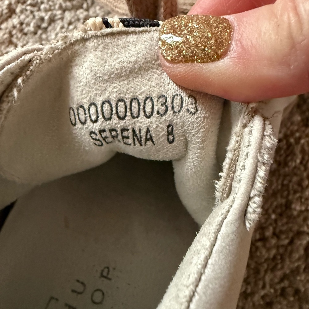 ShuShop Beige High-Top Sneakers - Picture 6 of 6